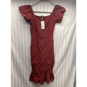 Simplee Summer Dress Rust color Size Small NWT Stretch‎